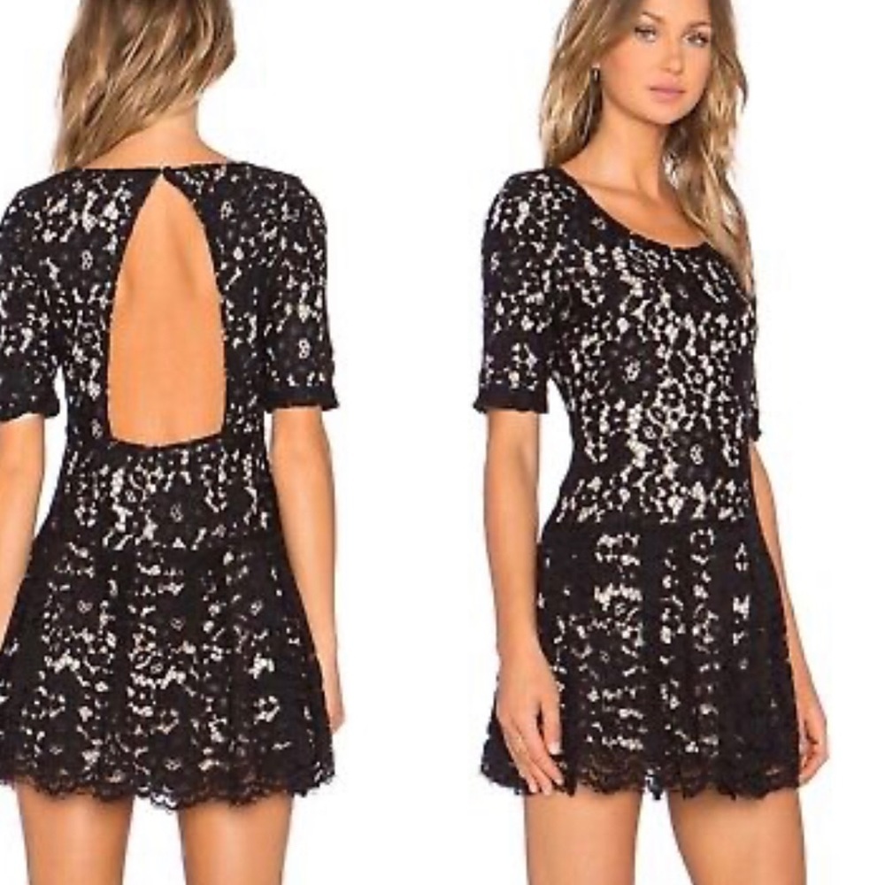 NBD REVOLVE Take Your Time Dress in Black Lace Overlay Dress Women’s Medium